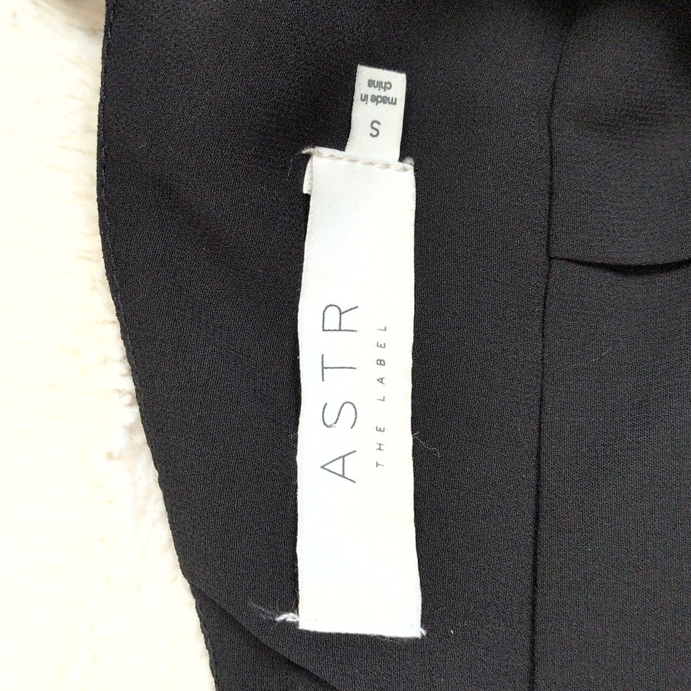 ASTR The Label Peony Black Ruched Satin Mini-Dress NWT - Picture 13 of 16
